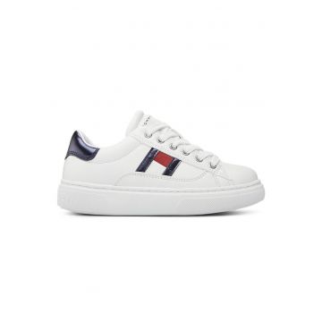 Pantofi sport  pentru Fete - flag low cut lace-up sneaker - T3A9-32966-1355A473 - Alb - Alb