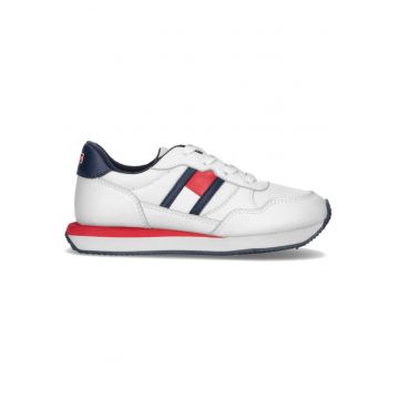 Pantofi sport  pentru Fete - flag low cut lace-up sneaker - T3X9-33133-0208100 - Alb - Alb