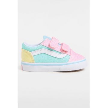 Pantofi sport stralucitori cu inchidere velcro - Roz deschis/Albastru glaciar