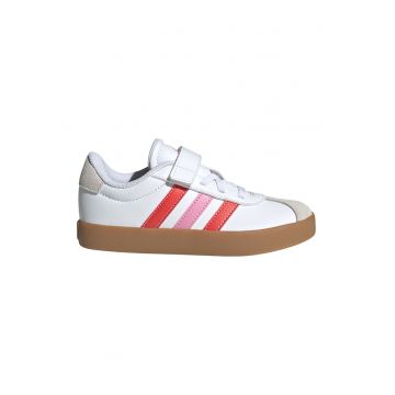 Pantofi sport VL Court 3.0 de piele intoarsa si piele - Rosu/Alb