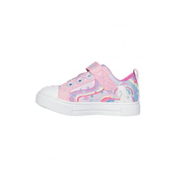 Pantofi stralucitori cu velcro si lumini Twinkle Sparks - Roz