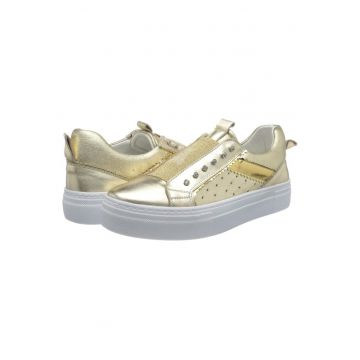 Sneakers cu aspect metalic si pietre Argento Lamianto -