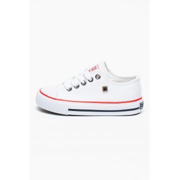 Tenisi de material textil cu varf intarit