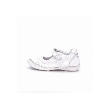 Balerini din piele -  flexibili - albi - H046-978C