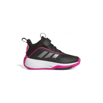 Pantofi Own The Game 3.0 cu bareta velcro pentru baschet - Negru/Fucsia