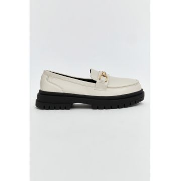 Pantofi loafer de piele ecologica