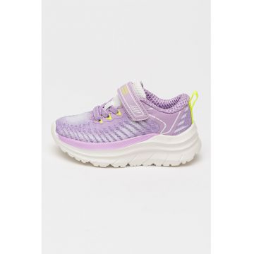 Pantofi sport din material textil cu inchidere velcro - Lila/Alb optic/Verde fistic