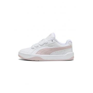 Pantofi sport Easy Jr de piele ecologica cu sireturi - Alb/Roz