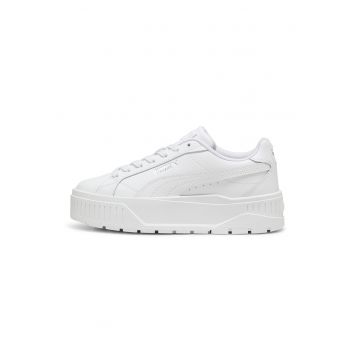 Pantofi sport Karmen II flatform de piele - Alb/Crem