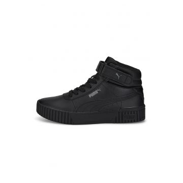 Pantofi sport mid-high de piele si piele ecologica Carina 2.0 - Negru