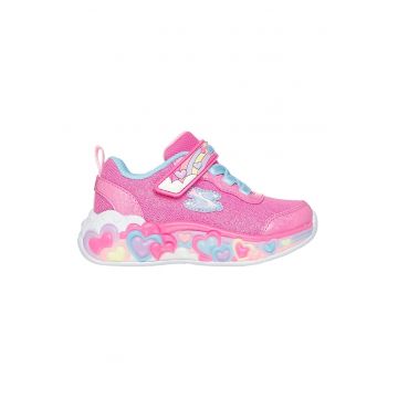 Pantofi sport S-Lights cu aspect stralucitor - Albastru pastel/Roz deschis