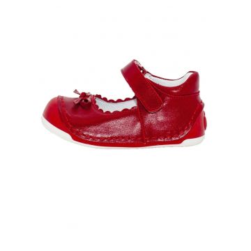 Balerini  cu prindere scai - rosii - cu fundita -