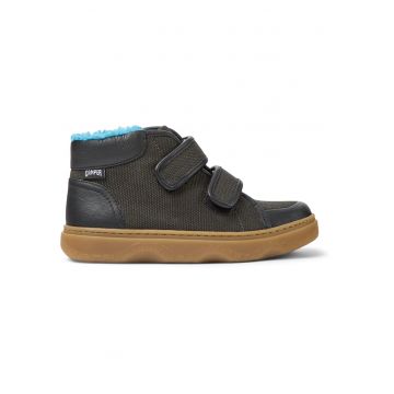 Pantofi din piele si material textil cu inchidere velcro Kiddo 8529