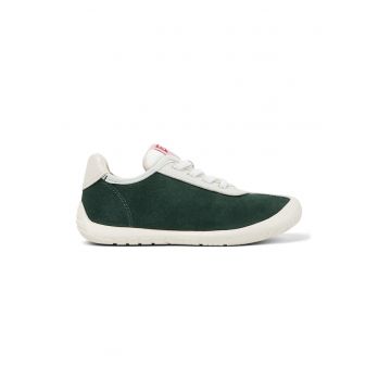 Pantofi sport cu model colorblock si garnituri din material sintetic - Roz deschis/Verde englez/Bej deschis