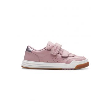 Pantofi sport de piele cu velcro Urban Solo - Roz prafuit