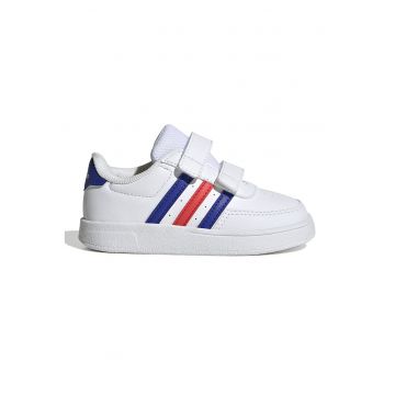 Pantofi sport din piele ecologica cu velcro Breaknet 2.0 - Rosu/Alb/Albastru royal