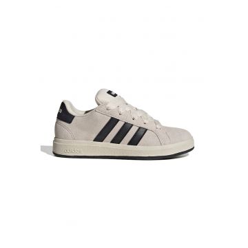 Pantofi sport Grand Court 00s din piele intoarsa - Alb fildes/Negru