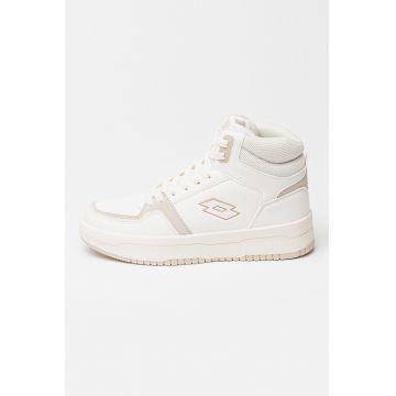 Pantofi sport inalti de piele ecologica cu garnituri de plasa