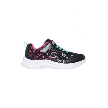 Pantofi sport Jumpsters 2.0 cu velcro si finisaj rezistent la apa - Negru/Fucsia/Albastru glaciar