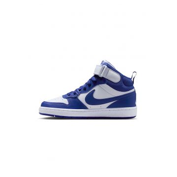 Pantofi sport mid-high cu insertii de piele Court Borough 2 - Albastru royal/Alb murdar