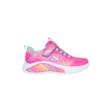 Pantofi sport Rainbow Cruisers cu LED-uri - Albastru pastel/Fucsia/Alb optic