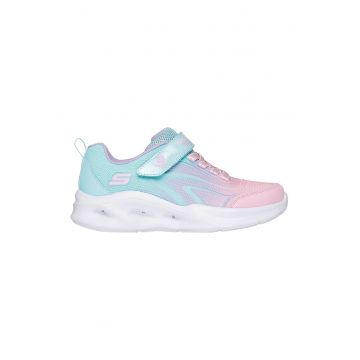 Pantofi sport Sola Glow cu LED-uri - Roz pastel/Alb optic/Albastru glaciar