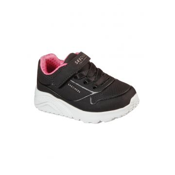 Pantofi sport Uno Lite de piele ecologica cu velcro - Negru/Alb optic