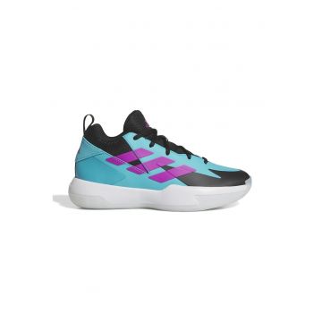 Pantofi mid-cut Cross Em Up pentru baschet - Negru/Violet deschis/Turcoaz