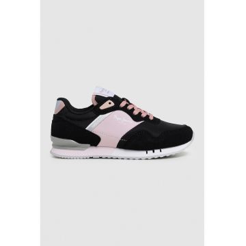 Pantofi sport low-cut cu logo - Negru/Roz deschis