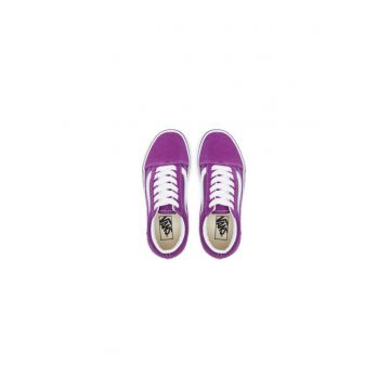 Tenisi copii -  Old Skool V - velcro - mov - piele naturala
