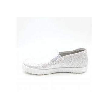 Tenisi Slip-On Fetite -  Parfumati - Flexibili - Argintii - 57013-26