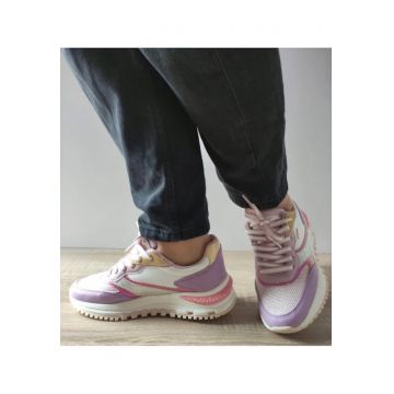 Pantofi Casual Dama  250533-18 Mov Cu Alb - Mov