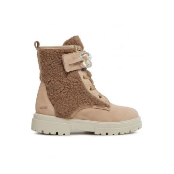 Pantofi copii  303238476 - Piele naturala/Textil - Bej