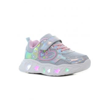 Pantofi copii  - Regina Shine - argintii strălucitori