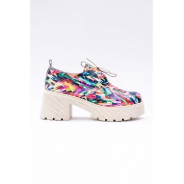 Pantofi de piele cu platforma