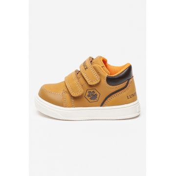 Pantofi din piele cu barete cu inchidere velcro