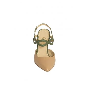 Pantofi din piele naturala cu decupaje