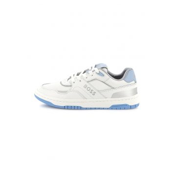 Pantofi sport cu detalii logo - Alb/Albastru pastel