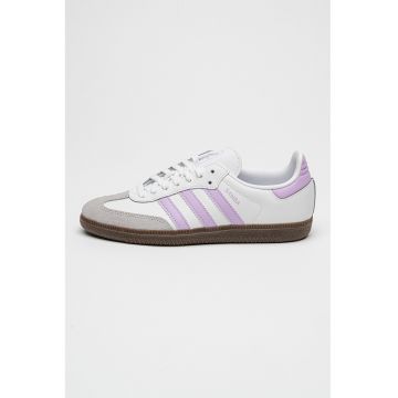 Pantofi sport cu insertii din piele intoarsa Samba OG - Lila/Alb optic