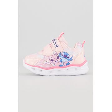 Pantofi sport cu velcro si imprimeu Angel&Stitch