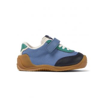 Pantofi sport din material textil cu garnituri din piele intoarsa Dadda - Alb/Albastru deschis