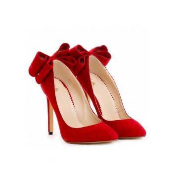 Pantofi Stiletto cu toc Cleopatra Piele Intoarsa de dama