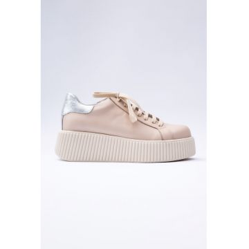 Pantofi wedge de piele