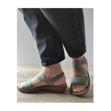 Sandale Casual Dama  V2862-52 Verde Kaki - Verde