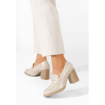 Mocasini cu toc Odesia V4 bej