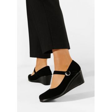 Pantofi casual cu platforma negri Ildia