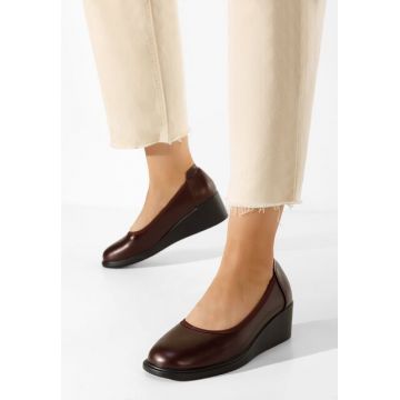 Pantofi cu platforma Coranda maro