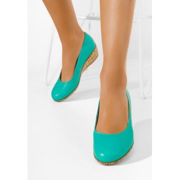 Pantofi cu platforma Sonia V3 turcoaz