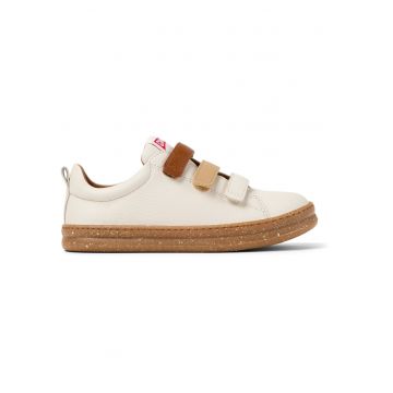 Pantofi sport din piele cu velcro Runner Four Twins 8501 - Alb fildes