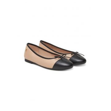 Balerini de dama -  305436429 - piele naturala - negru bej